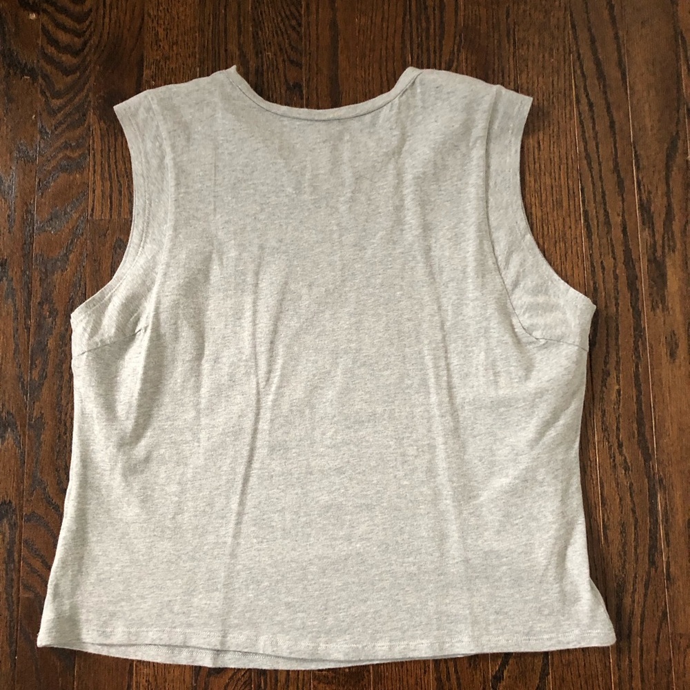 Banana Republic Women’s L Heathered Gray Wide Strapped Sleeveless Basic Tank - Picture 8 of 8
